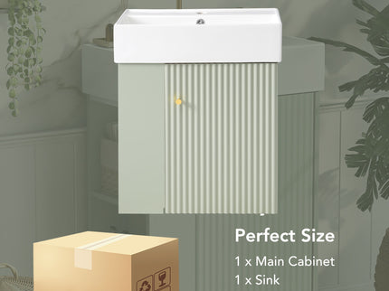 Modern Floating Bathroom Vanity With Ceramic Basin Perfect For Small Bathrooms