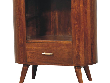Cortez - T Bar Open Slot Cabinet - Dark Brown