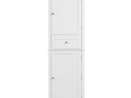 Tall Freestanding Bathroom Storage Cabinet With Drawer And Adjustable Shelf