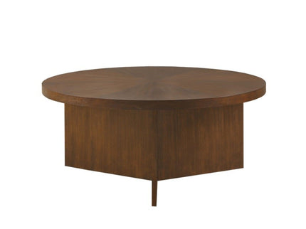 Round Coffee Table With Solid Veneer Top