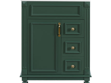 Bathroom Vanity With Sink, Compact Cabinet & 2 Drawers And Adjustable Shelf