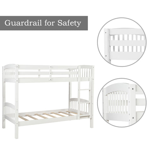 Solid Construction Bunk Bed With Ladder