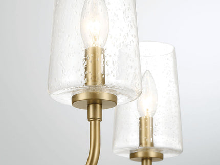 Dazzle - 5 Lights Chandelier With Clear Seeded Satin - Antique Brass / Clear / Gold