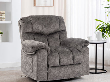 Swivel And Rocking Recliner Chair With Massage And Heating