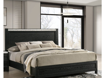 Contemporary Panel Bed With Accents