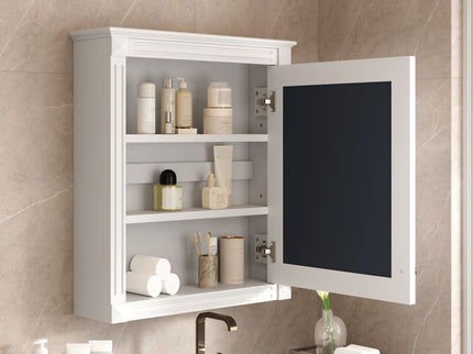 Wall Mounted Bathroom Storage Cabinet With Mirror, Medicine Cabinet With Height Adjustable Shelf