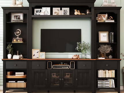 Extra Large TV Stand, Entertainment Center With Storage Cabinets