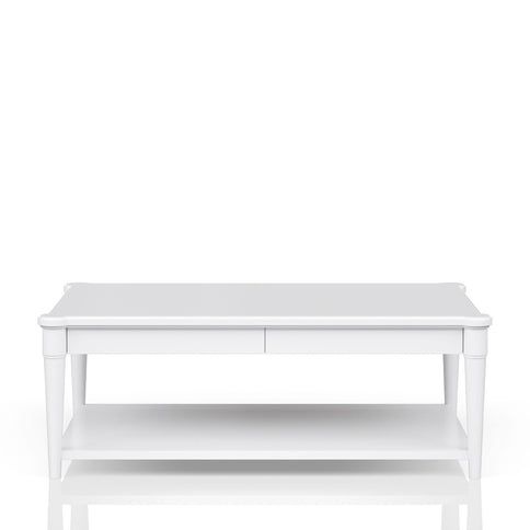 Cocktail Table With Two Storage Drawers And Casters