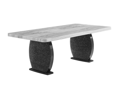 Dining Table With Upholstered Legs - Black
