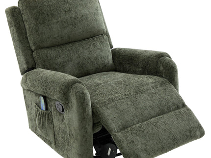 Manual Recliner Massage Chair With Swivel Rocker, 8 Massage Modes, Side Storage Pocket