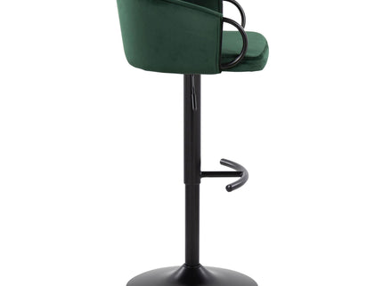 Claire - Contemporary Adjustable Barstool With Swivel With Rounded T Footrest (Set of 2)