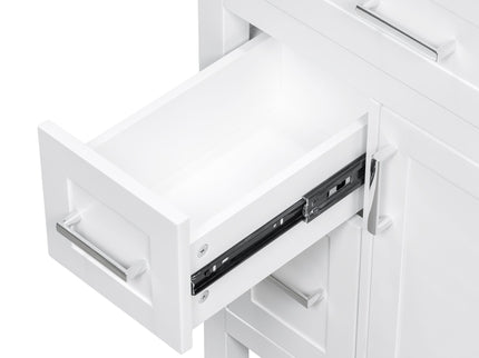 Modern Bathroom Vanity With Sink, Flip Drawer & 2 Drawers, Soft Close Hinges, Adjustable Shelf