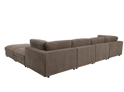 Upholstered Modular Sectional & Custom Configuration And Toss Pillows