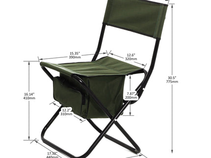 Folding Outdoor Chairs With Storage Bag, Portable Chair For Indoor, Outdoor Camping, Picnics And Fishing
