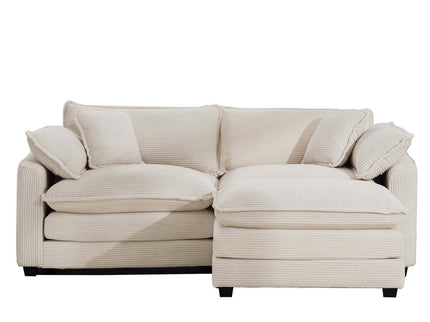 Modern Oversized Modular Cushion Sofa With Ottoman, Low Back, Deep Seating Sofa Set