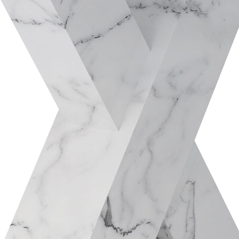 Modern Rectangle Dining Table With Stretchable TopAnd X Shape Legs