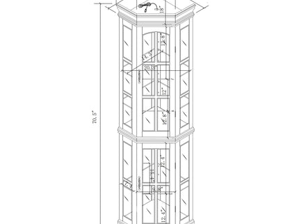 Corner Curio Cabinet With 5 Shelves And Lighting System (E26 Light Bulb Not Included)