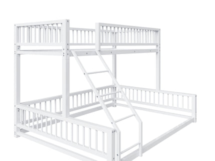 Bunk Bed With Ladder And Safety Guardrails