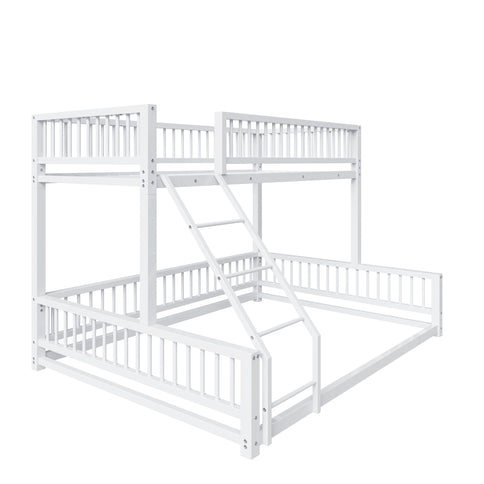 Bunk Bed With Ladder And Safety Guardrails
