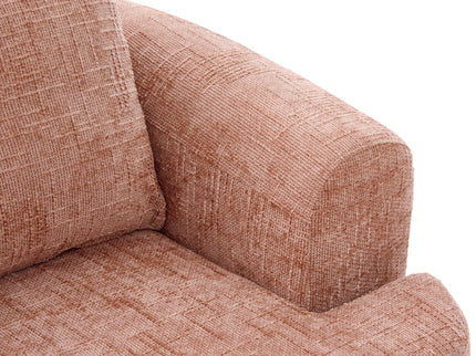 Modern Swivel Barrel Chair With Dual-Layer Cushion