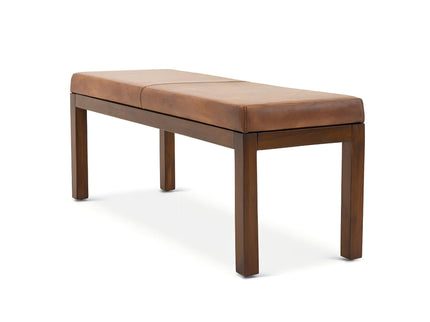 Austin - Bench With Lines - Antique Brown / Brown / Rustic / Tan