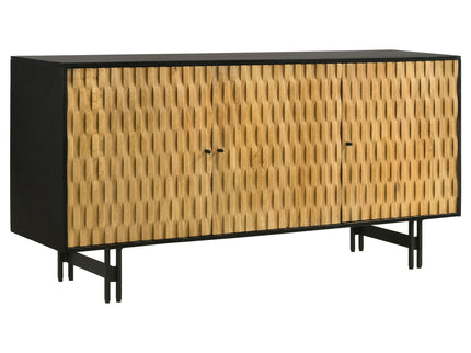 Madrid - 3 Door Accent Cabinet Doors - Natural / Black