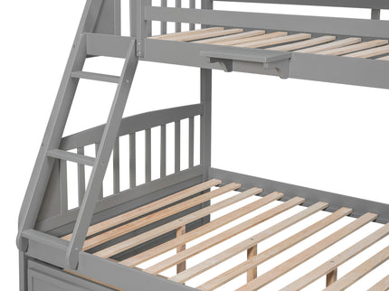 Bunk Bed With Drawers, Ladder And Storage Staircase