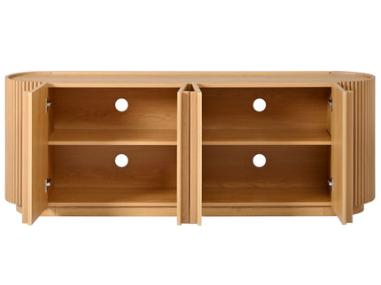 TV Stand With Fluted Tambour Style Door