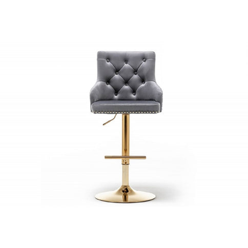 Adjustable Swivel Bar Stool With Nailhead Trim (Set of 2)