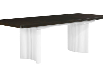 Carene - Dining Table (With Leaf) - Brown / White