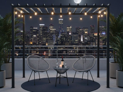 Acapulco Style 3 Piece Patio Bistro Set With Chairs