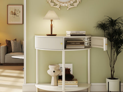 Demi Lune - Console Table With 2 Storage Drawers