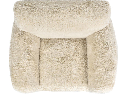 Summit - Faux Sheepskin Overstuffed Arm Chair - Cream Beige