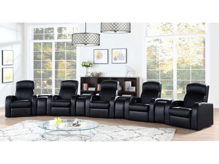 Upholstered Recliner With Cup Holder Comfort Lounge Chair - Black