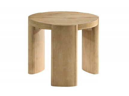 21" Kepler Drift Round End Table, Living Room 1 Piece Sofa Side Table With Curved Legs - Driftwood