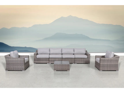 Outdoor Wicker Conversation Set With Cushions, All Weather
