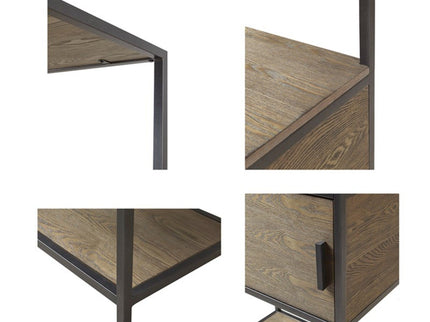 Darley - 3 Shelf Bookcase With Storage Cabinet - Gray