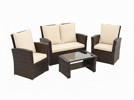 Modern Patio Set With Table And Cushions