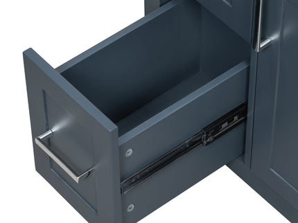 Modern Bathroom Vanity With Sink, Flip Drawer & 2 Drawers, Soft Close Hinges, Adjustable Shelf