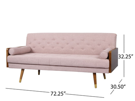 Aidan - Mid Century Modern Tufted Fabric Sofa