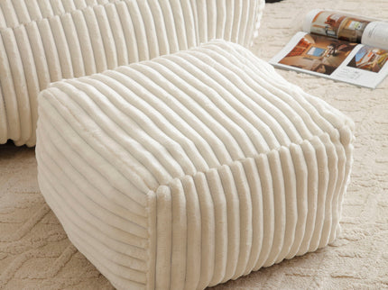 Giant Bean Bag Chair With Armrests And Footstool