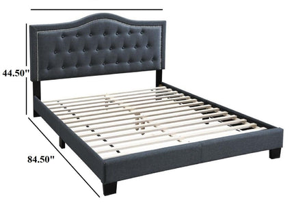 European Style Bed, Button Tufted Headboard
