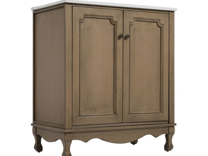 Vintage Double Sink Bathroom Vanity Set With Ceramic Sinks