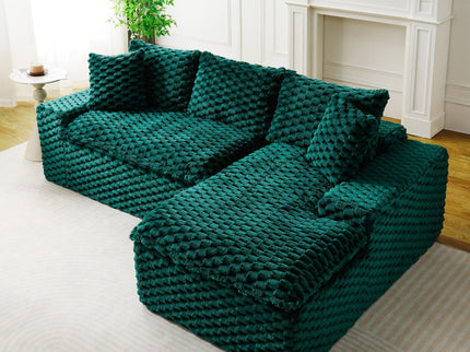 Modular Sofa, Convertible Twin Seat With Chaise Lounge