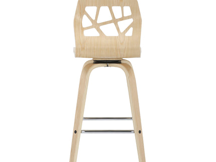 Folia - Mid Century Modern Counter Stool With Footrest (Set of 2)