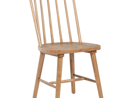 6 Piece Extension Leaf Dining Set With Expandable Table, Spindle Back Chairs And Bench - Natural