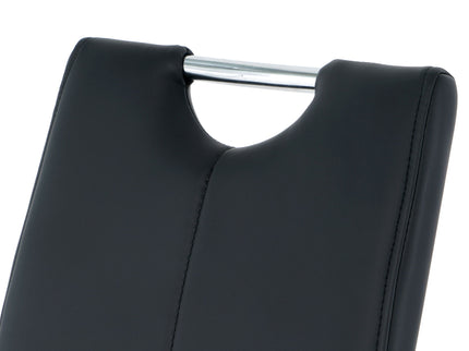 Modern Dining Chairs With Padded Seat And Metal Legs