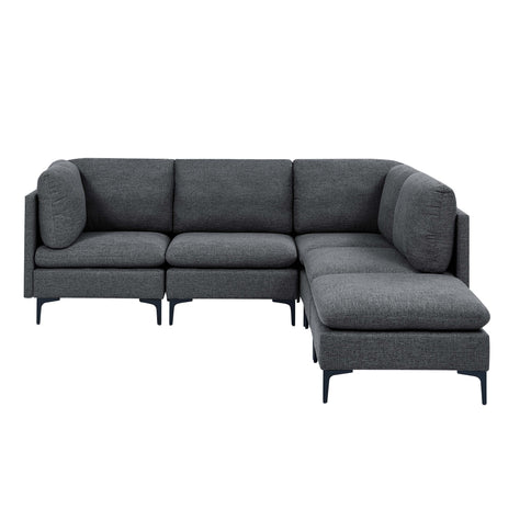 Upholstered Modular Sectional & Tall Legs