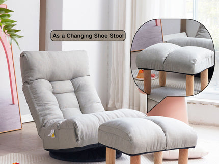 Adjustable Japanese Reclining Floor Chair Sofa With Metal Frame For Living Room