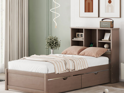 Bed Frame With Built In USB Port And 2 Drawers